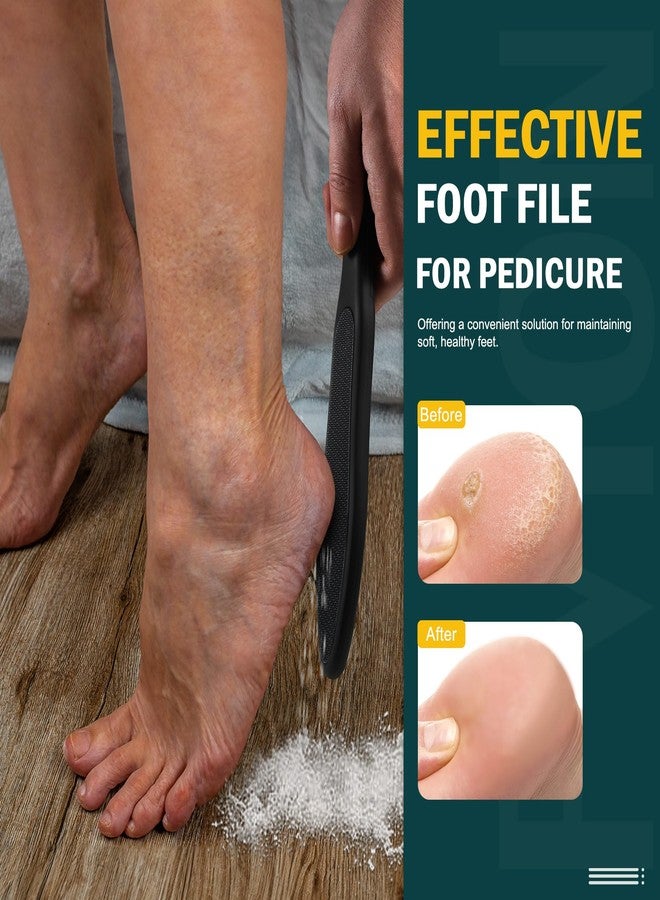 FVION Double-Sided Nano Glass Foot File for Callus Remover - Highly Effective Hard and Dead Skin Remover for Cracked Heels and Dry Skin (Black) - Image 3